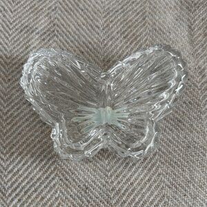 Clear Crystal Butterfly Trinket Dish